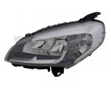 Far Fiat Doblo (263), 01.2015-, montare fata, stanga, cu lumina de zi; H7+H7+W21W+WY21W; electric; rama cromata; cu motor; halogen, AYFAR