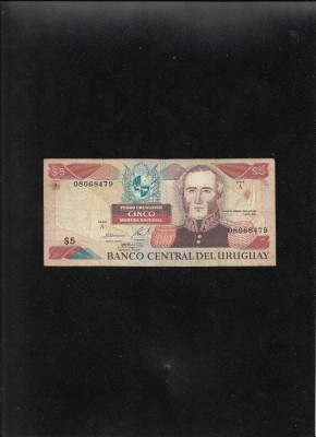 Rar! Uruguay 5 pesos 1997 seria08068479 foto