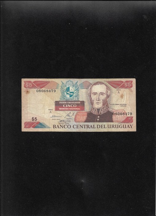 Rar! Uruguay 5 pesos 1997 seria08068479