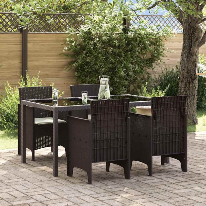 vidaXL Scaun pentru Grădină 4 pcs Maro Dimensiune: 53 x 49 x 85 cm PP 847477
