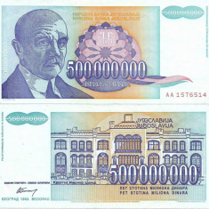 1993 , 500,000,000 dinara ( P-134a ) - Iugoslavia