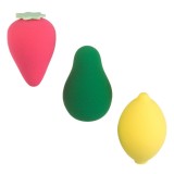 Set Bureți de Machiaj &icirc;n Formă de Căpșună, Lăm&acirc;ie și Avocado - 3 buc, CMCLASS