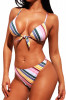 SW2029-100 Costum de baie in doua piese cu chilot tanga brazilian, M