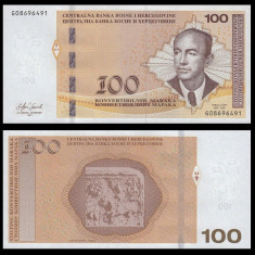 BOSNIA HERTEGOVINA █ bancnota █ 100 Konvertibilnih Marka █ 2017 █ P-86 BiH █ UNC