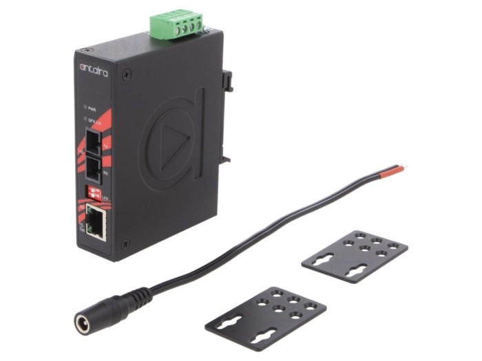 Convertor media Ethernet/Fibră optică multimod