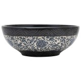 Cumpara ieftin Lavoar de blat, negru si albastru, rotund, &Phi;41x14 cm, ceramica