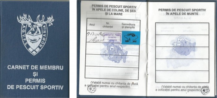 Romania, Carnet de membru AGVPS, Timisoara, 2001