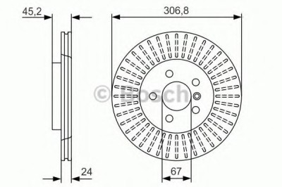 Disc frana BMW Seria 2 Active Tourer (F45) (2014 - 2016) BOSCH 0 986 479 C93 foto