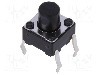 Microintrerupator 6x6x3.5mm, (ON)-OFF, SPST, ALPS - SKHHBVA010