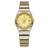 Ceas de dama Poedagar Fashion Luxury Casual Indici Luminosi Quartz Otel Auriu