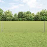 Pereți de Gard vidaXL 11 pcs U-Channel Gri 60 cm Oțel, Gard Hexagonal vidaXL Gri 0.5x50 m Oțel