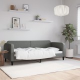 Cumpara ieftin Cadru de pat, gri &icirc;nchis, 80x200 cm, textil