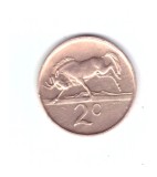 Moneda Africa de Sud 2 cents/centi 1989, stare buna, curata