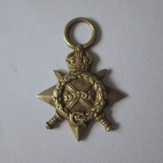 Marea Britanie medalia miniatura WW1 Steaua Victoriei 1914-15,vedeti imaginile