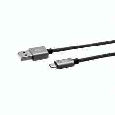 Cablu Date Micro Usb Ego 3A 0.3m Gri foto