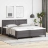 VidaXL Pat Box Spring cu saltea gri, Super King, din piele ecologică