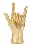 Statueta decorativa, Yeah Hand, Mauro Ferretti, 14.5 x 7 x 23 cm, polirasina, auriu