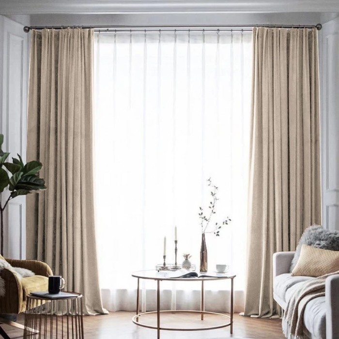 Draperie din catifea blackout cu rejansa din bumbac tip fagure, Madison, 200x240 cm, densitate 700 g/ml, Beaver, 1 buc