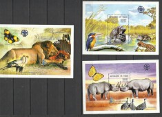 CHAD 2000 FAUNA ANIMALE SALBATICE LEI HIPOPOTAMI RINOCERI foto