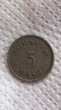 Moneda 5 bani, anul 1900