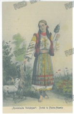 1361 - PIATRA NEAMT, Port Popular, woman, Romania - old postcard - unused