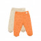 Set 2 pantalonasi cu botosei Printed, BabyCosy, 50% modal+50% bumbac, Stone/Apricot (Marime: 6-9 luni)