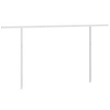 Cumpara ieftin Set stalp pentru copertina, alb, 450x245 cm, fier