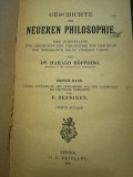 Istoria noilor filosofii Geschichte der Neueren Philosophie H. Hoffding, 1921