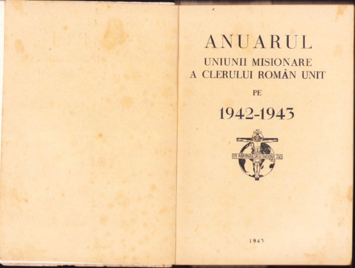 809SPN Anuarul Uniunii Misionare a clerului rom&acirc;n unit 1943
