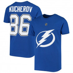 Tampa Bay Lightning tricou de copii Nikita Kucherov #86 Name Number - Dětské S (6 - 9 let)