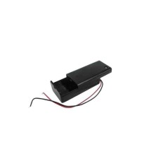 Suport baterie 1x 9V 6F22 6LR61 cu fire 150mm cu comutator neagra
