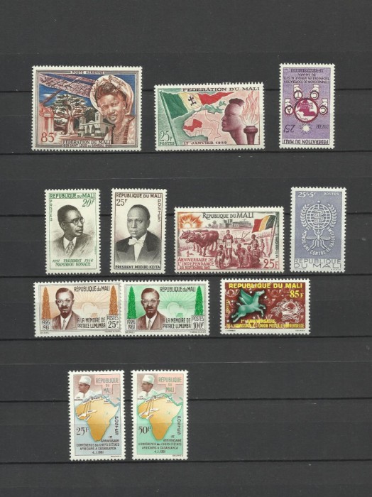 MALI 1959-1962 LOT TIMBRE NESTAMPILATE MNH