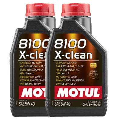 Pachet 2 litri Ulei Motul 8100 X-Clean 5W40 foto