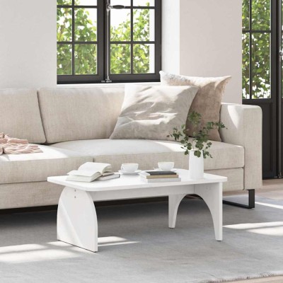vidaXL Masă de cafea Alb 80 x 50 x 31 cm Lemn masiv de pin 873518 foto