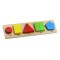 Puzzle educativ forme geometrice, Montessori, lemn multicolor, 16 piese