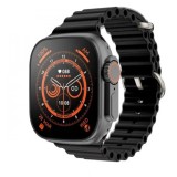 Ceas inteligent SmartWatch Ultra Plus, compatibil cu orice telefon NEGRU, Otel inoxidabil