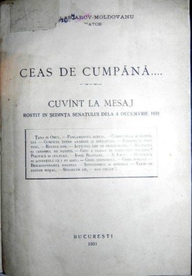 CEAS DE CUMPANA -CUVANT LA MESAJ -BUC. 1931 foto