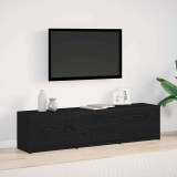 VidaXL Cabinet TV Stejar negru 162.5 x 34 x 40 cm Lemn compozit