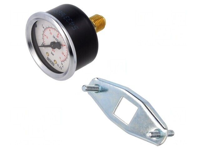 Manometru 0-4 bar 50mm pentru lichide și gaze inerte