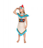 Costum carnaval Indianca pentru fete, 5 - 6 ani ( 110/120 cm)