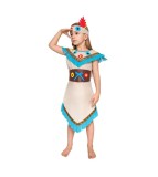 Costum carnaval Indianca pentru fete, 6 - 8 ani ( 120/130 cm)