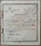 Adeverinta de trecere a patru clase primare Bucuresti 1930
