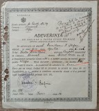 Adeverinta de trecere a patru clase primare Bucuresti 1930