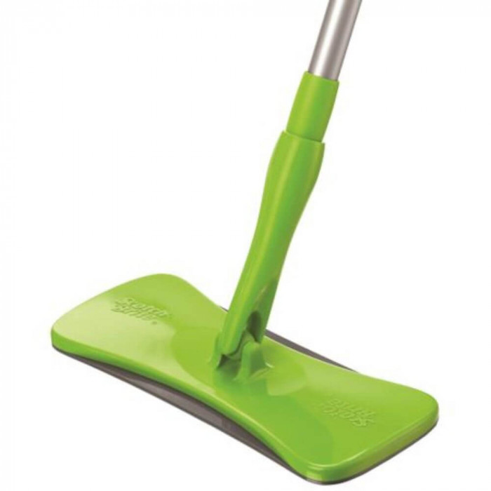 Mop Plat Ergonomic SCOTCH-BRITE, Microfibra, cu Coada Metalica, Culoare Verde, Mopuri Ergonomice, Mop Ergonomic Scotch-Brite, Mopuri din Microfibra, M