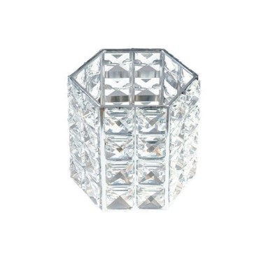Suport pensule machiaj, Luxorise, Crystal Makeup Holder, Silver foto