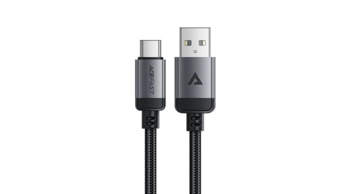 Cablu Acefast C20-04 USB-A - USB-C 480Mb/s 3A 1.2m - Negru