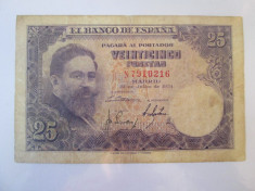 Spania 25 Pesetas 1954 foto