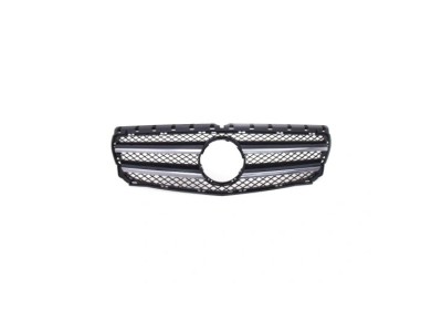 Grila radiator Mercedes Clasa B (W246), 09.2011-10.2014, montare fata, cu mulaje argintii; cromat/negru, RapidAuto foto
