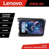 Navigatie Honda Civic 2012-2015 Lenovo Kit-132 8 core QLED 2K 12+256 360 Android Waze USB Navigatie Internet Youtube Radio CarStore Technology