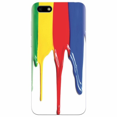 Husa silicon pentru Huawei Y5 Prime 2018, Dripping Colorful Paint foto